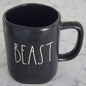 Rae Dunn Black Matte Beast Spellout Mug Halloween Wabi-sabi Artisan Collection